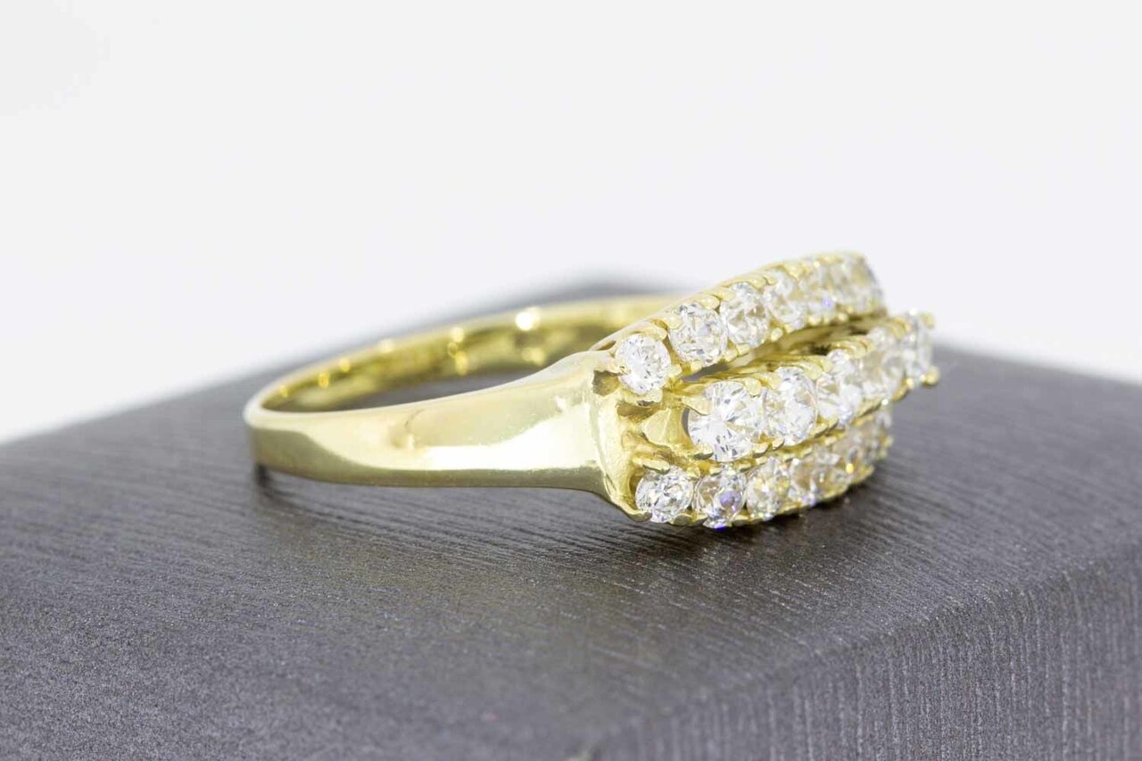 14 Karaat ring met Zirkonia - 19,9 mm