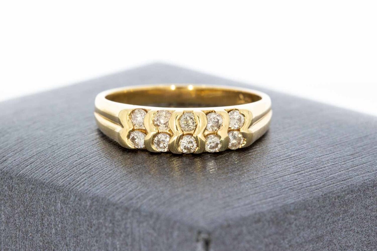 14 Karaat gouden diamantring - 17,2