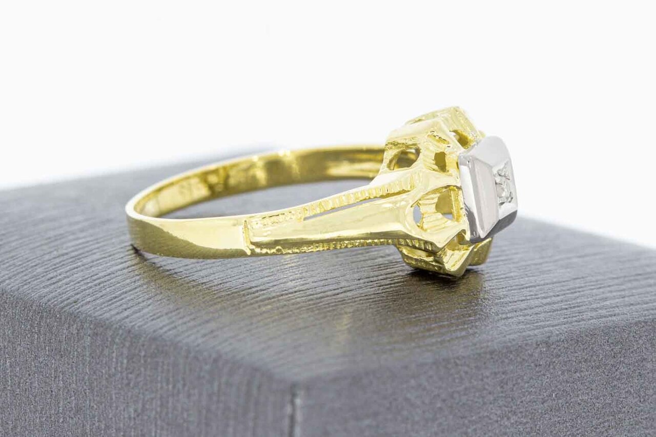 14 Karaat ring met Diamant - 18,3 mm