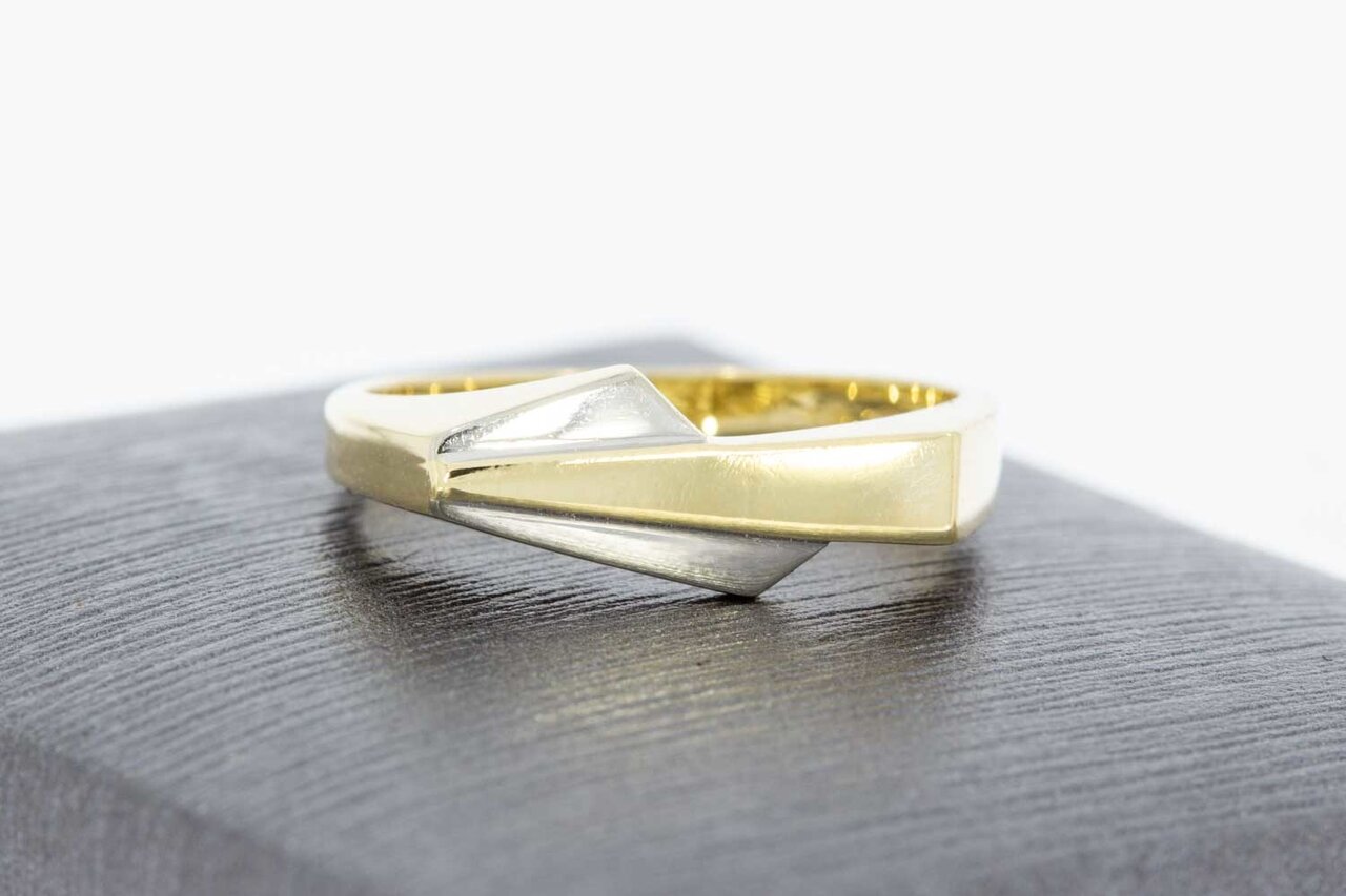 14 Karaat gouden bicolor ring - 17,6 mm