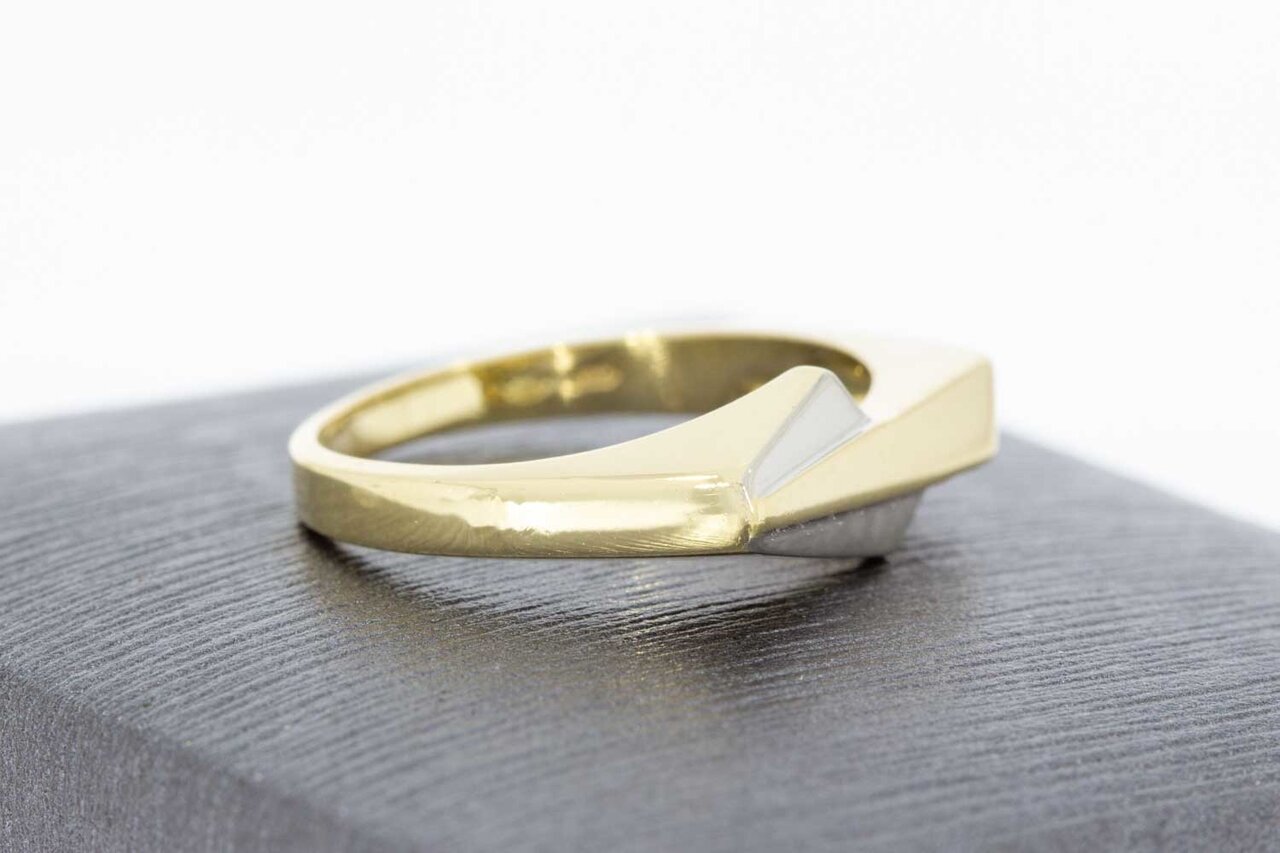 14 Karaat gouden bicolor ring - 17,6 mm