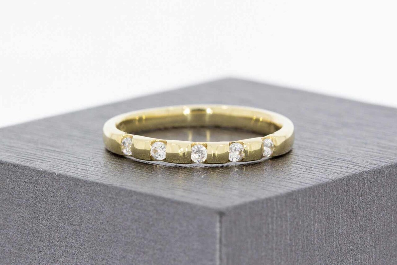 14 karaat geelgoud vrouwenring - 18,4 mm