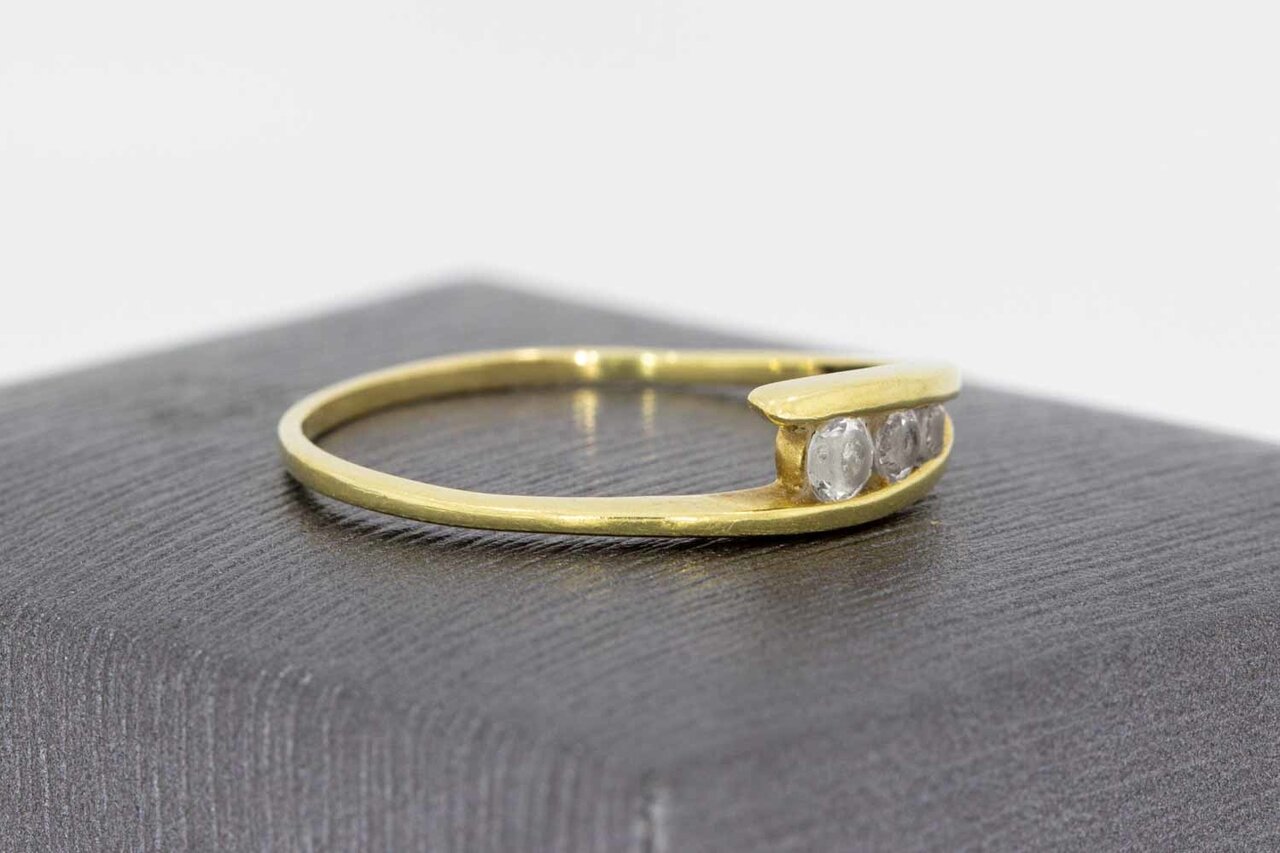 14 Karaat goud diamant Slagring - 19,8 mm