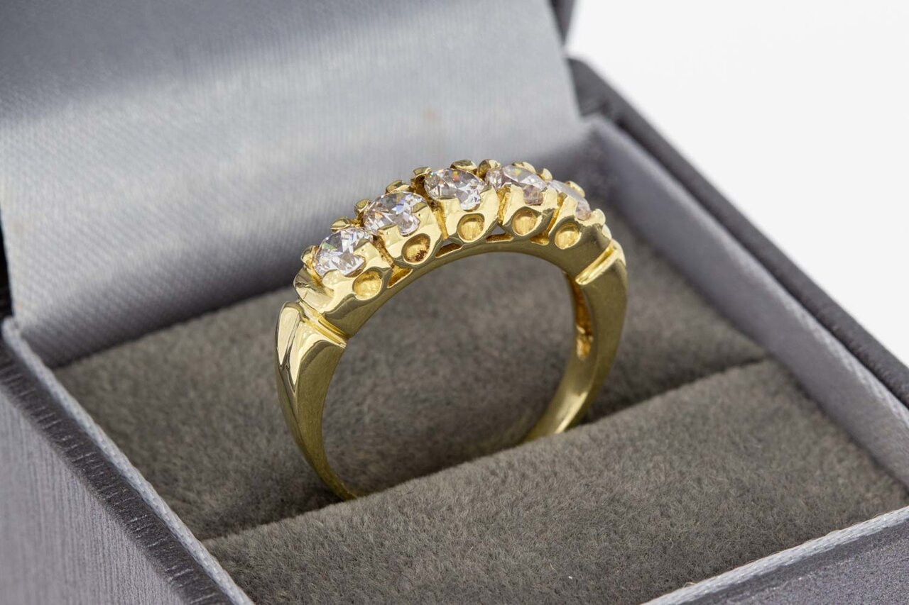 14 karaat gouden damesring - 17,8 mm