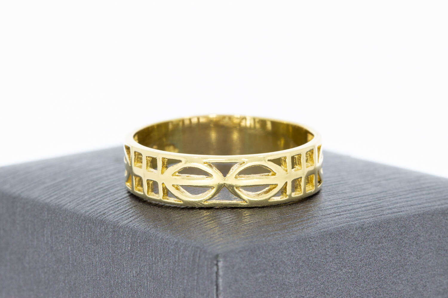 14 karaat geelgoud vntage ring - 20,7 mm
