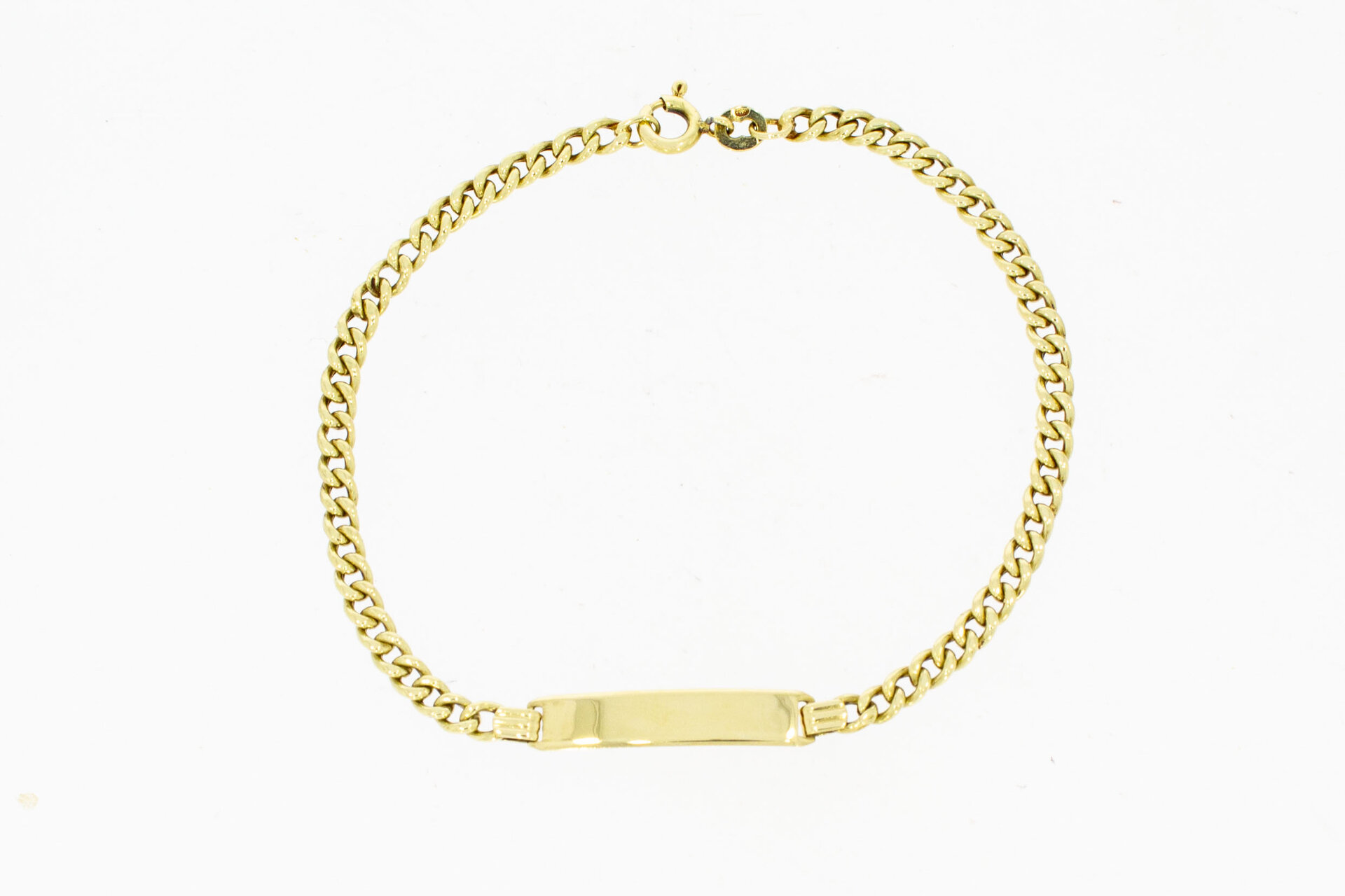 14 karaat goud naam armband - 19,5 cm