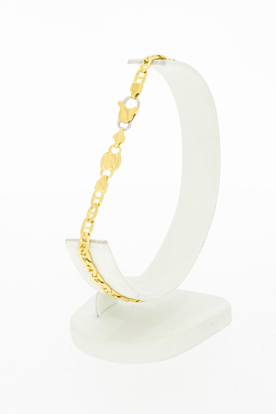 18 Karaat goud Anker armband - 21,6 cm