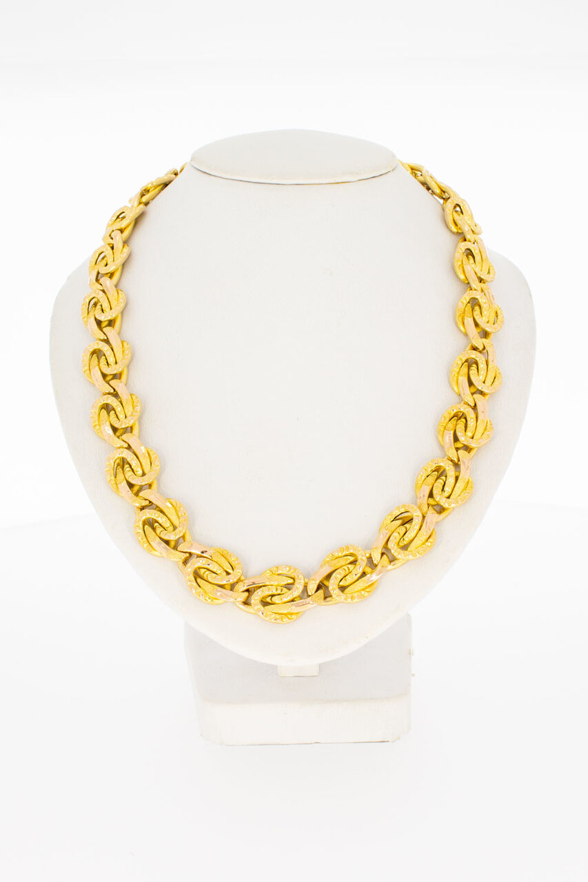 Gevlochten Collier 18 Karaat  goud - 41 cm