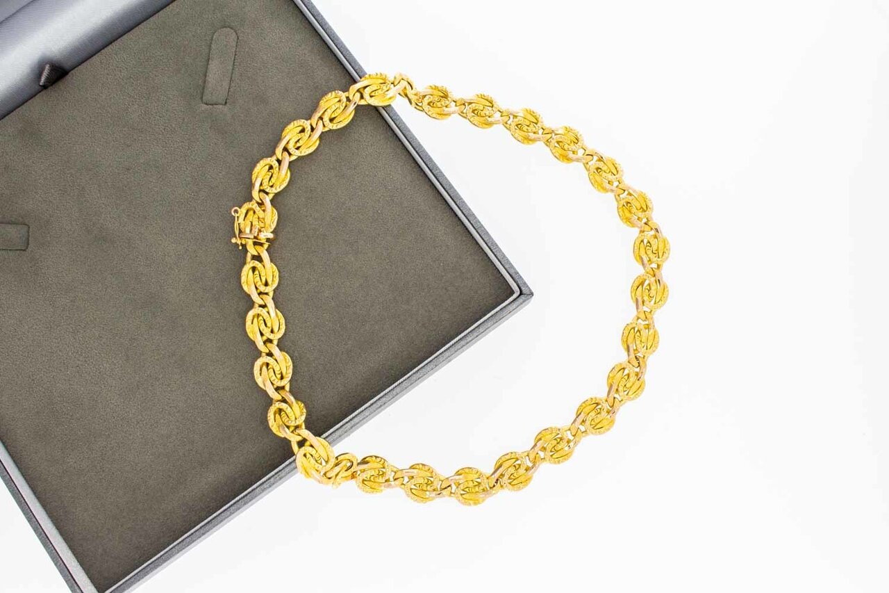 Gevlochten Collier 18 Karaat  goud - 41 cm