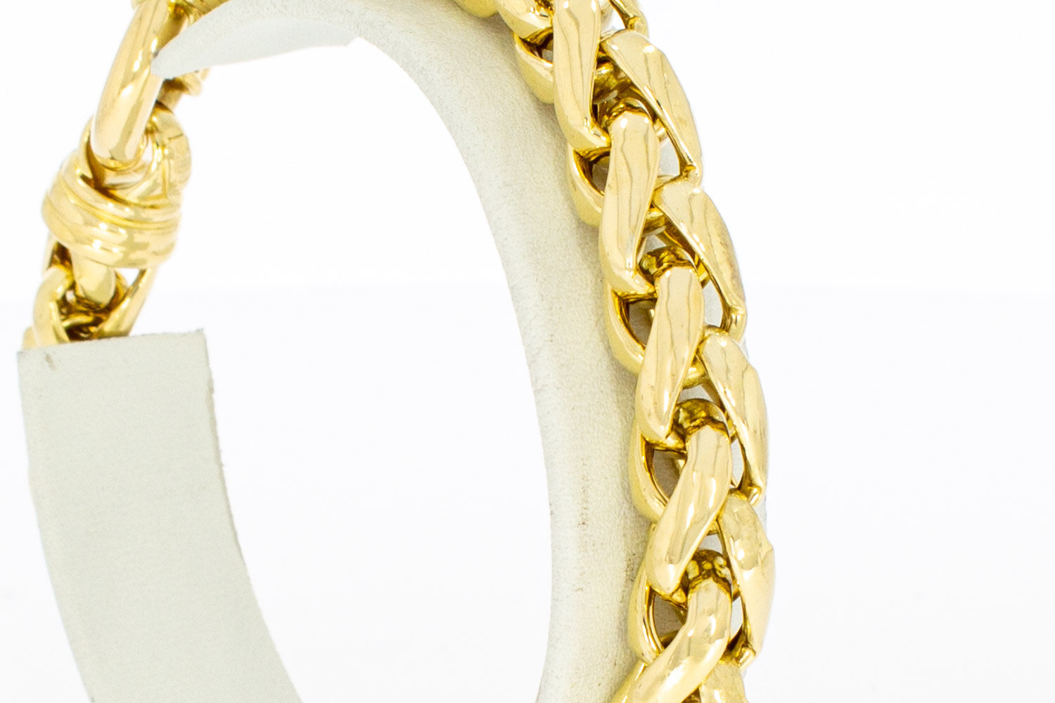 Vossenstaart armband 18K goud - 21 cm