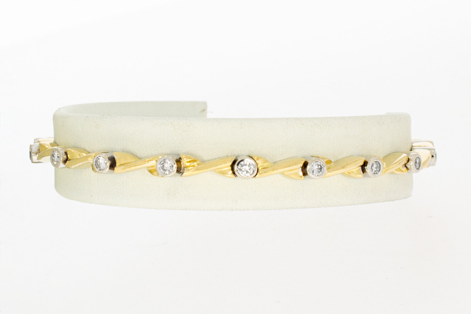 Diamant armband 18 karaat goud - 19,7 cm