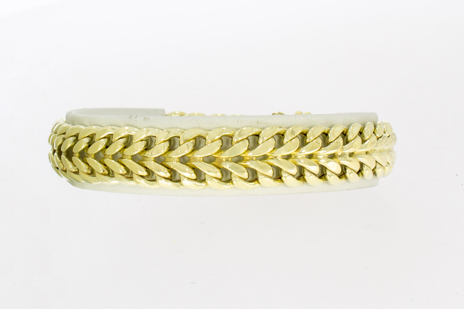 14 karaat gevlochten armband - 20,5 cm