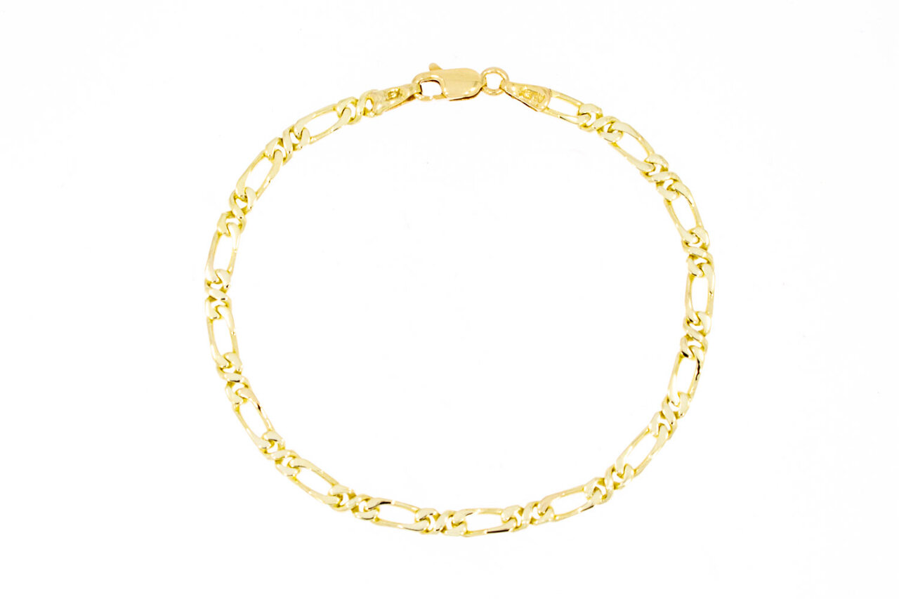 14 karaat Figaro armband - 18,8 cm