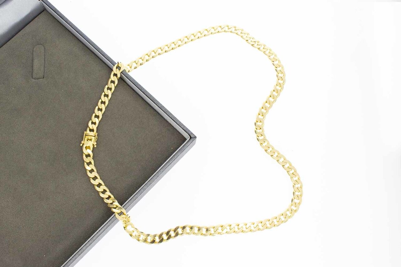 Geslepen 14 Karaat Gourmet ketting - 51,5 cm