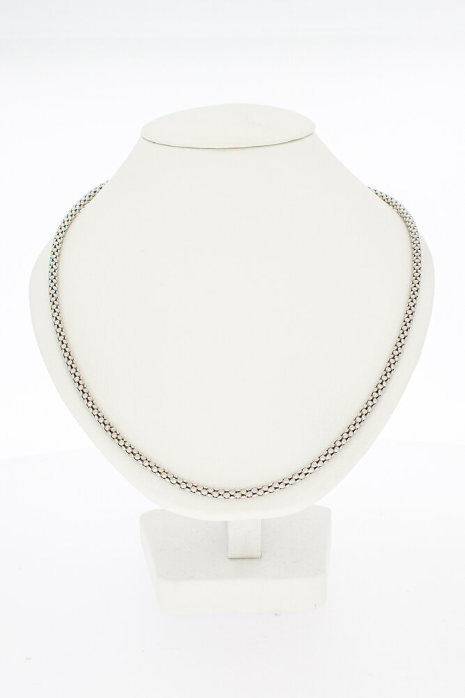 18 Karaat Witguden Halsketting 