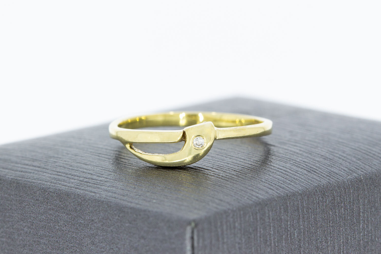 14 Karaat gouden Diamantring - 17,4 mm