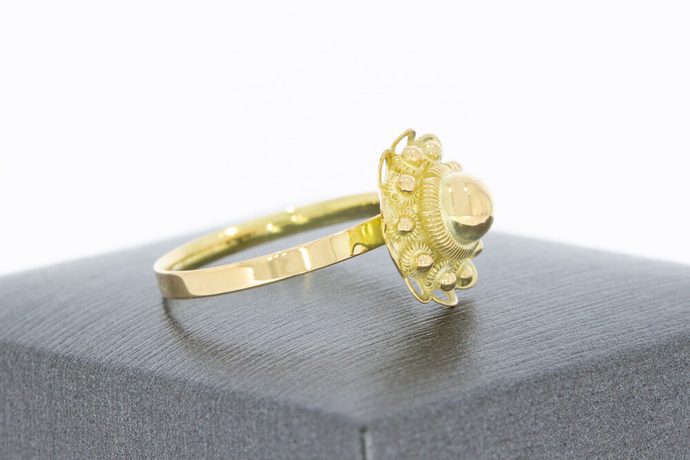 14 karaat goud vintagering - 17,3 mm