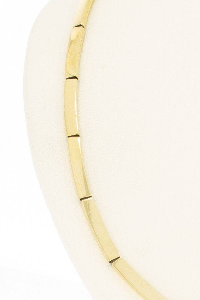 Staafjes Collier 14 Karaat geel goud - 42,2 cm
