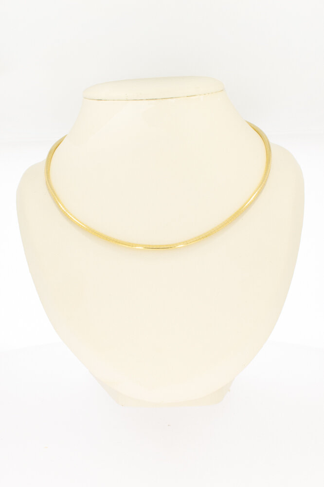 Omega ketting 14 karaat goud - 46 cm