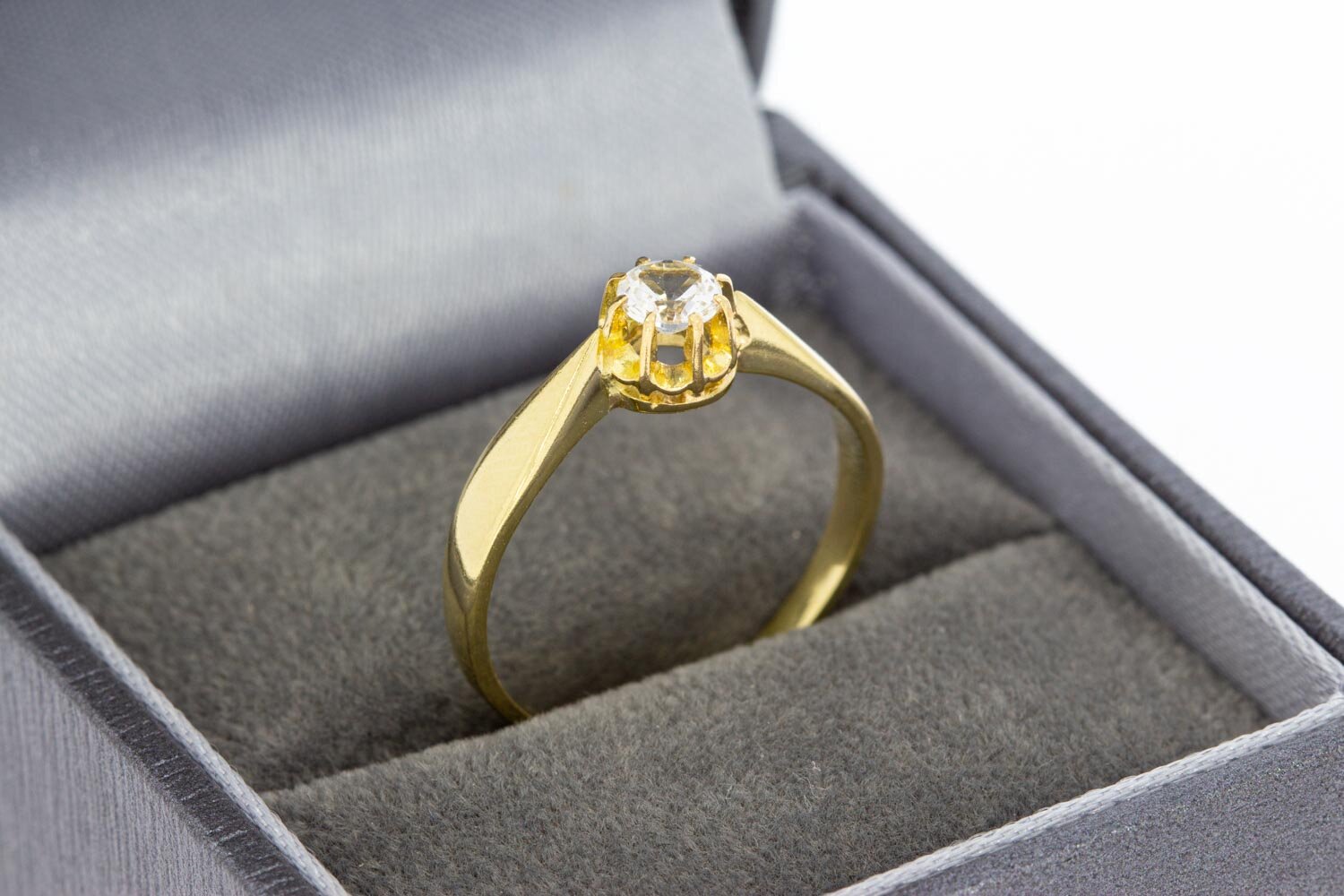 14 karaat gouden vintage ring - 17,2 mm