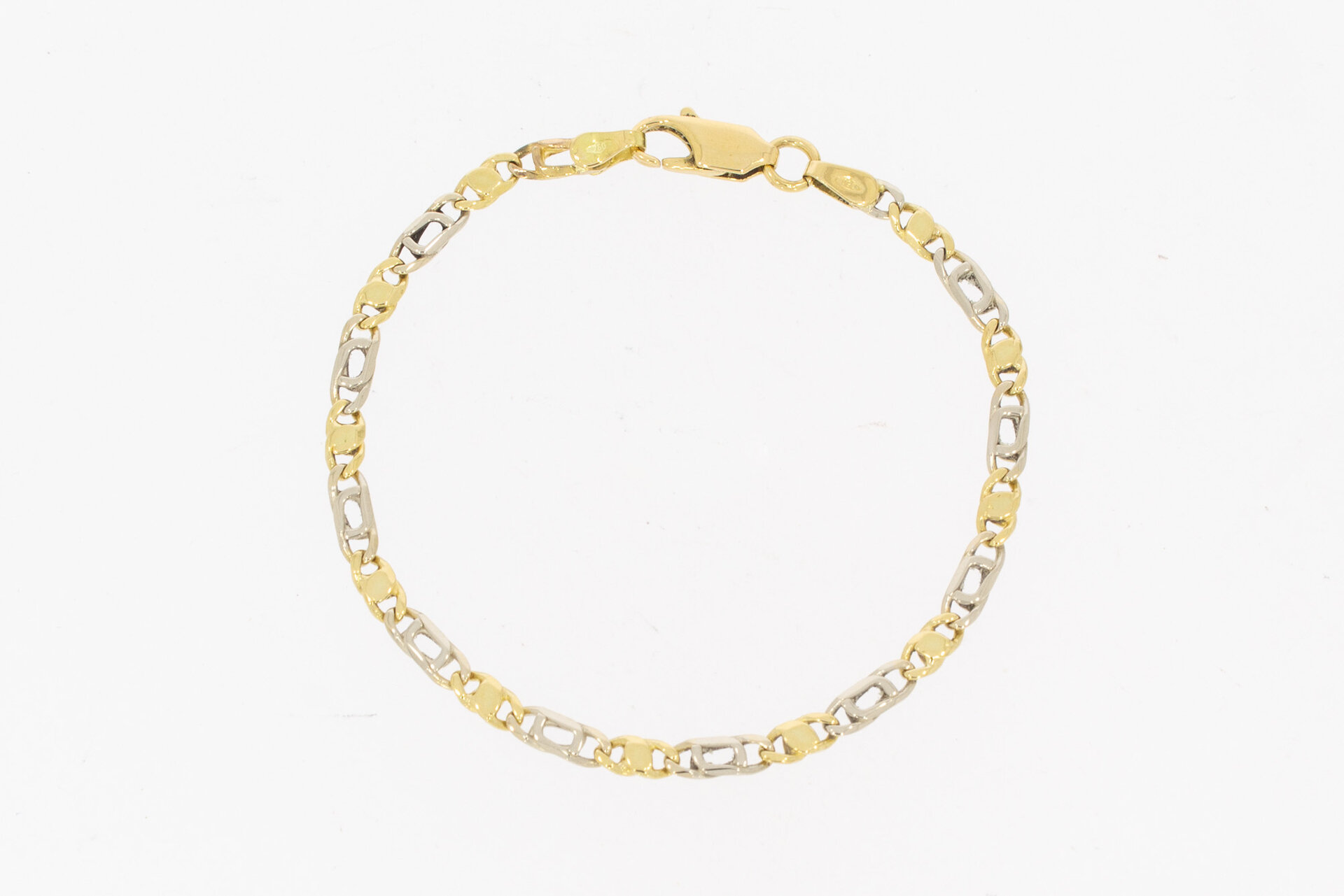 18 karaat Figaro armband - 16,5 cm