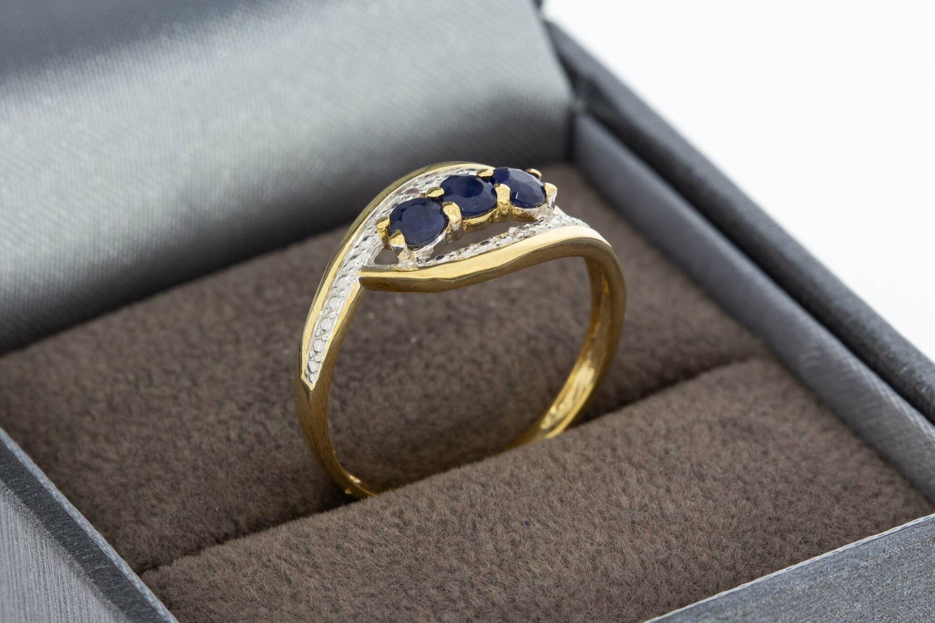 9 karaat dames Saffier ring - 16,6 mm