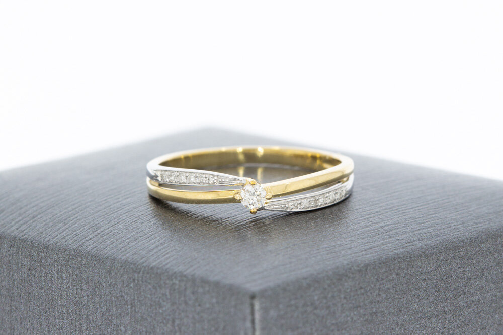 9 karaat solitairring - 16,3 mm