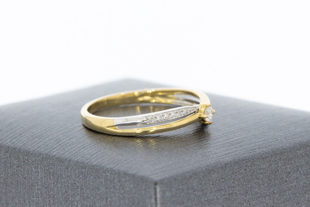 9 karaat solitairring - 16,3 mm