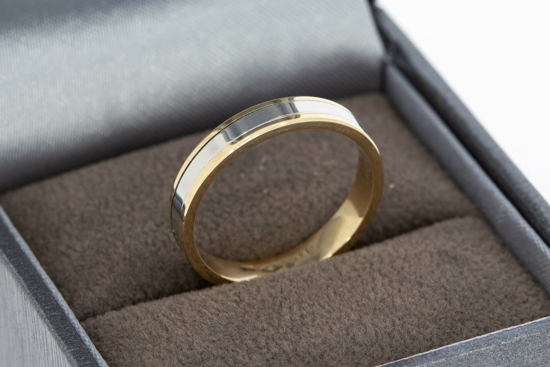 9 karaat bicolor ring - 16,5 mm