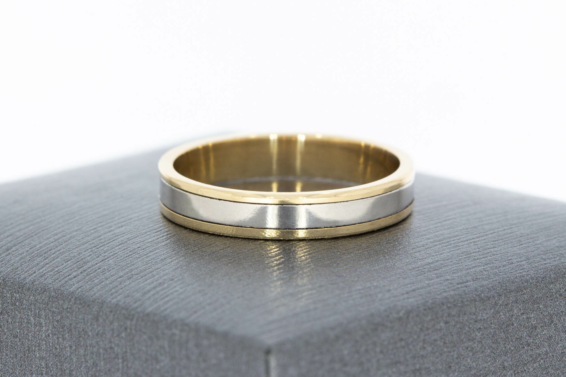 9 karaat bicolor ring - 16,5 mm