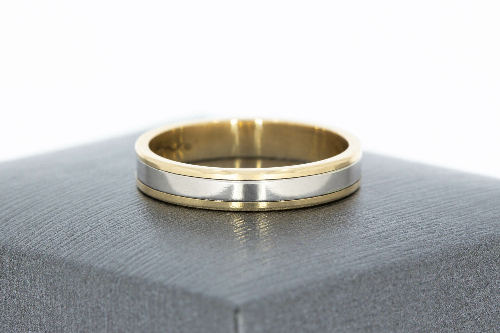 9 karaat bicolor ring - 16,5 mm