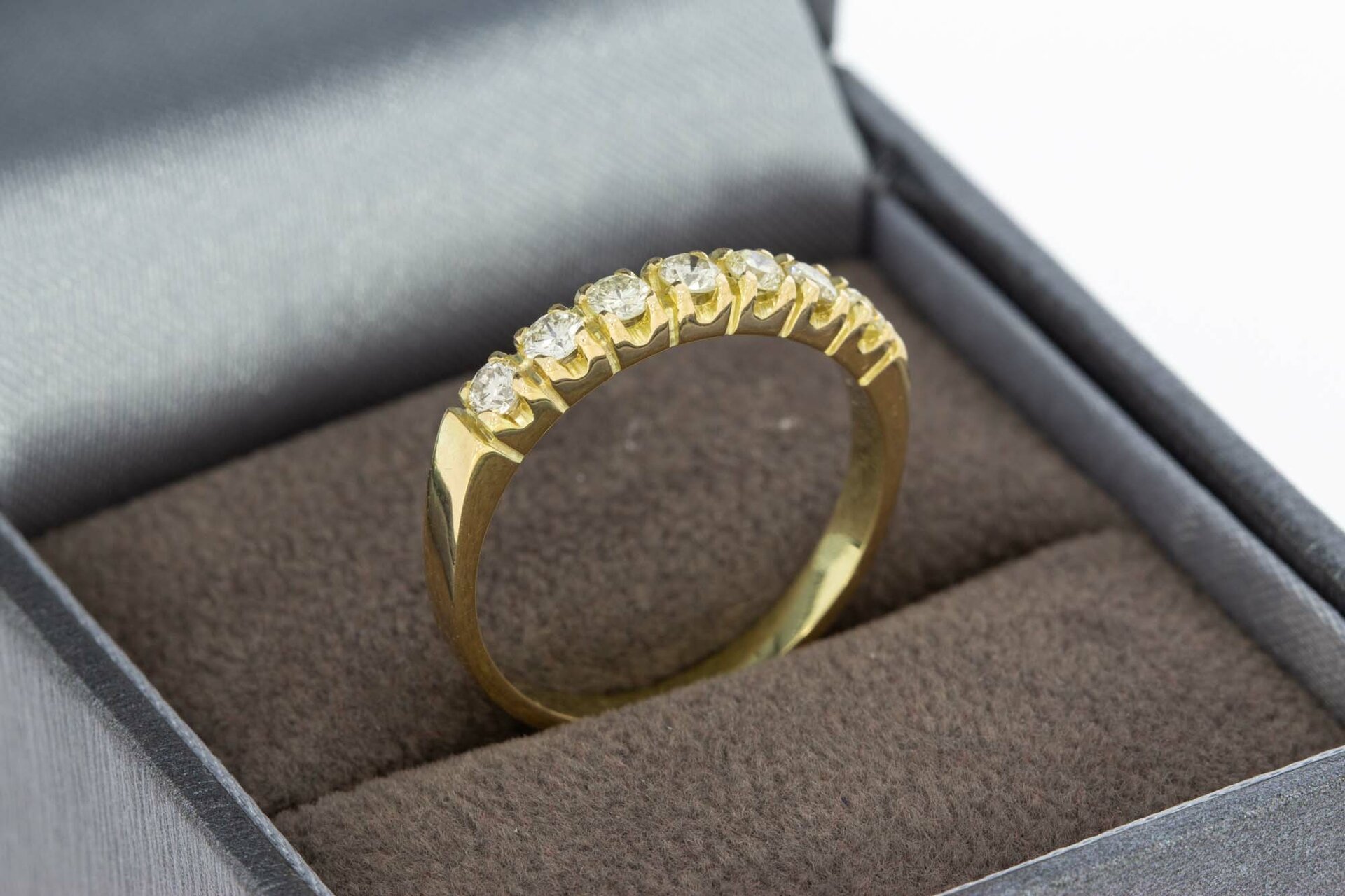 14 karaat goude ring met Diamant - 17,3 mm