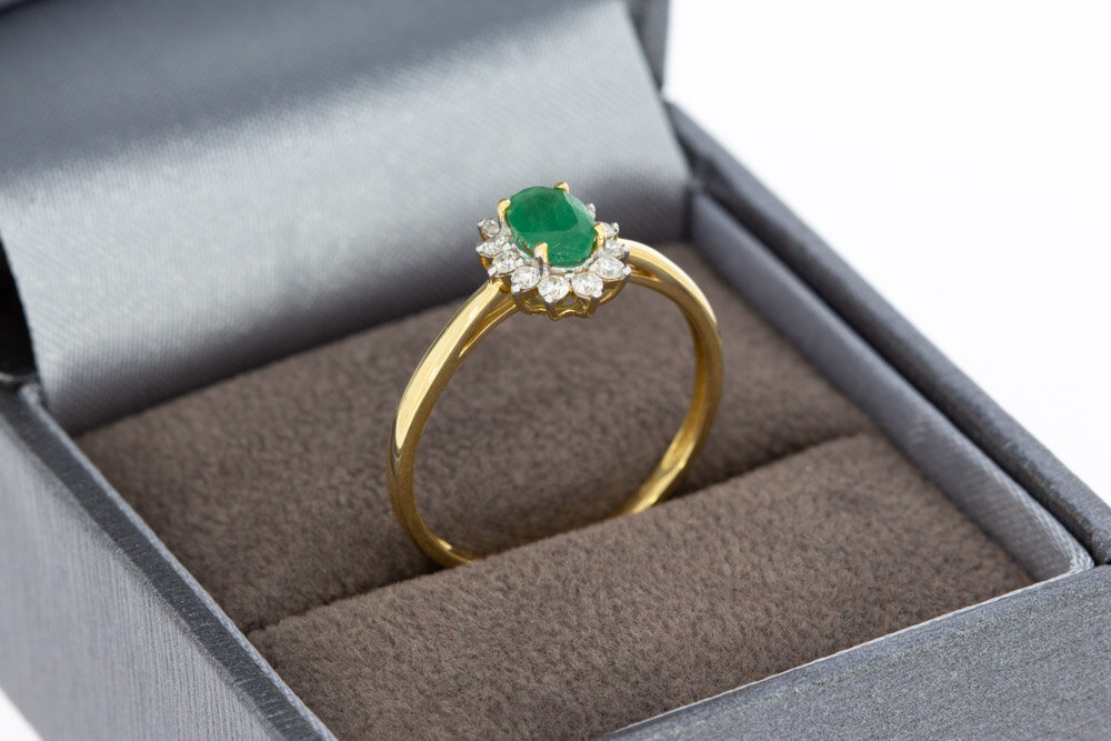 18 karaat gouden damesring - 17,3 mm