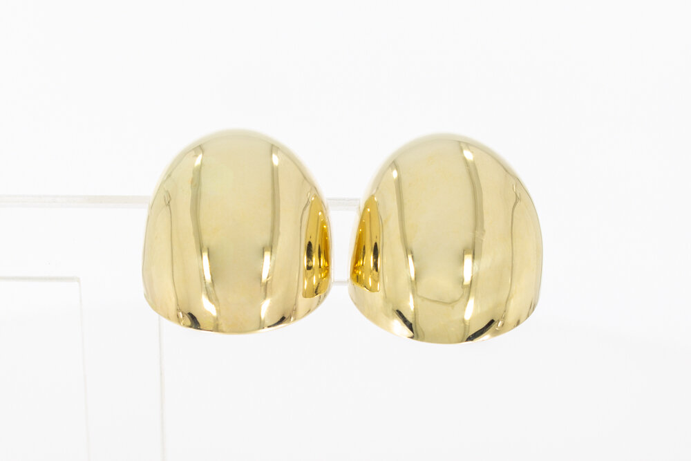 14 karaat goud klassieke Oorclips - 2,8 cm