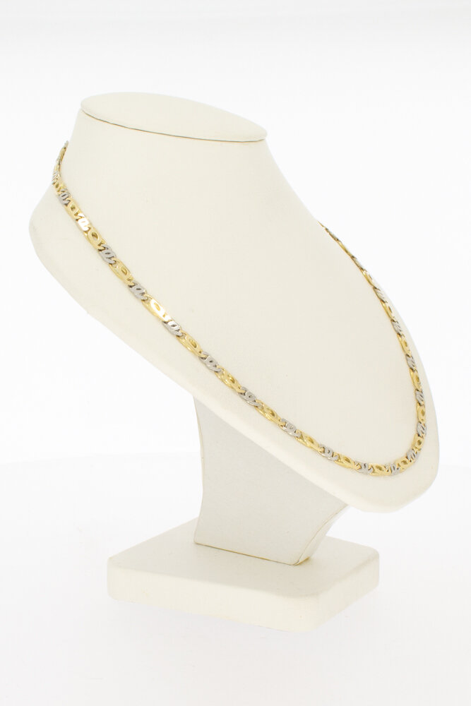 Gouden 14 karaat Figaro ketting - 61,5 cm