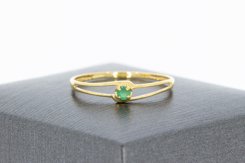 9 karaat (gele) solitair ring - 17,8 mm