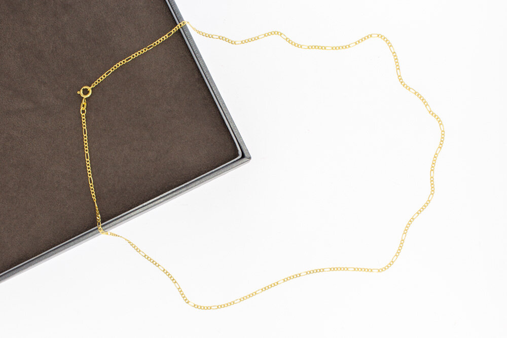 14 karaat Figaro ketting - 55,3 cm