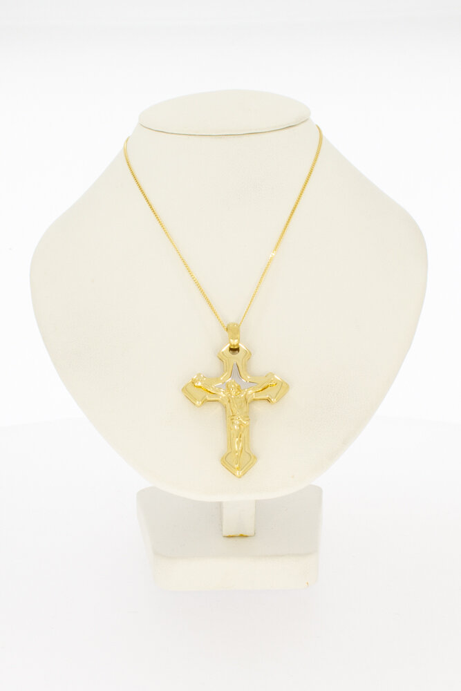 14 karaat geel gouden Kruis - 3,8 cm
