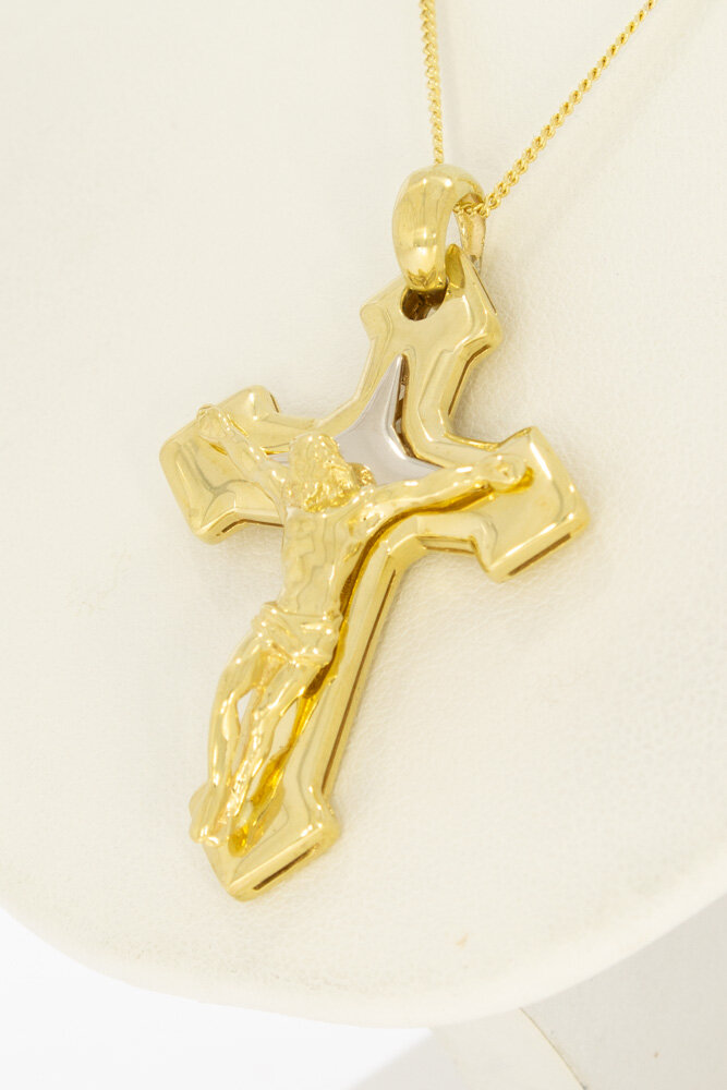 14 karaat geel gouden Kruis - 3,8 cm
