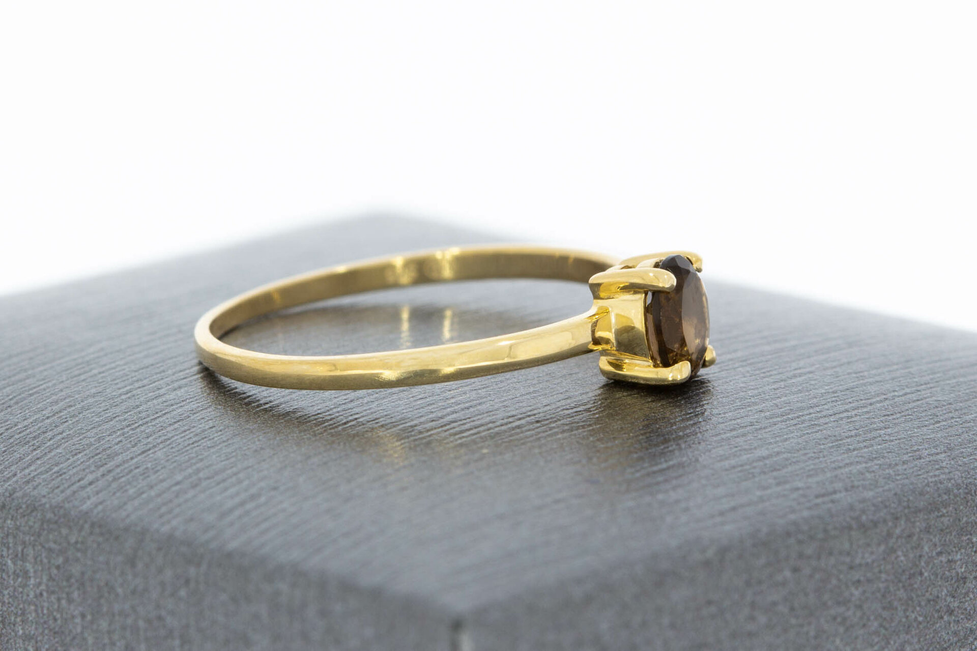 9 karaat (gele) solitaire ring - 16,8 mm