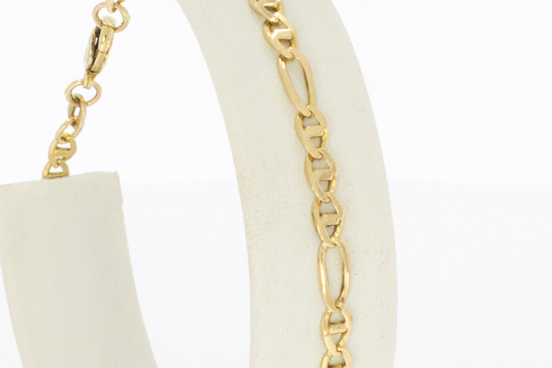 14 karaat anker armbandje - 19,5 cm