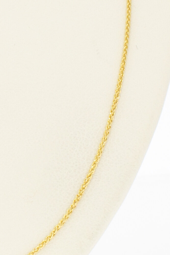 14 karaat gevlochten ketting - 50 cm