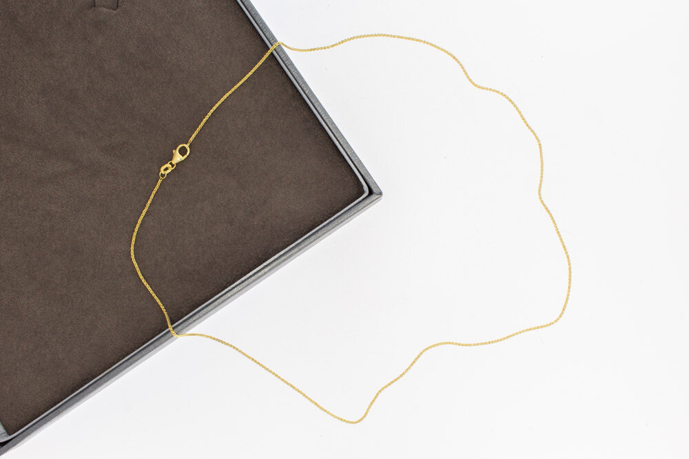 14 karaat gevlochten ketting - 50 cm