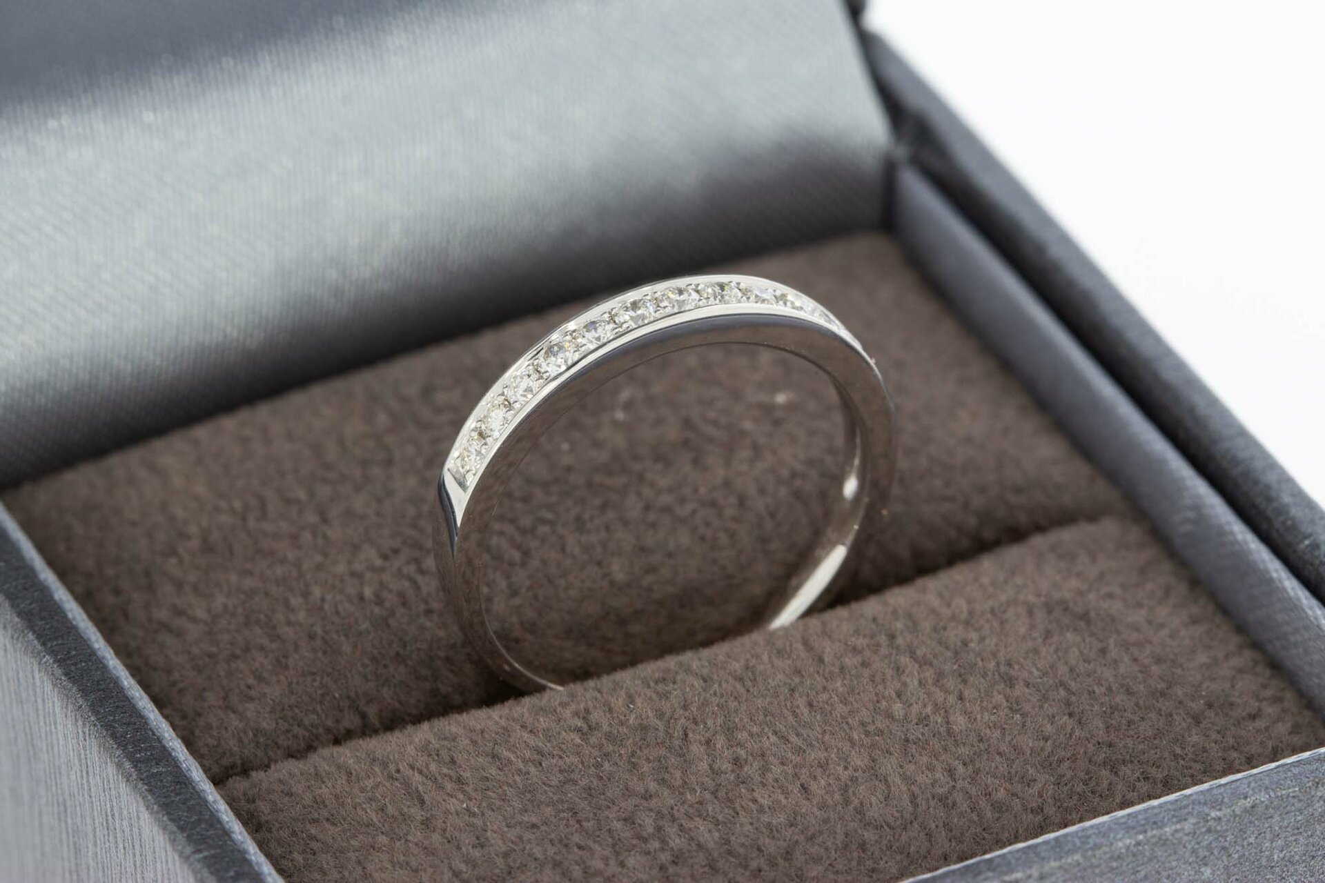 9 karaat (wit) aanschuifring - 15,5 mm