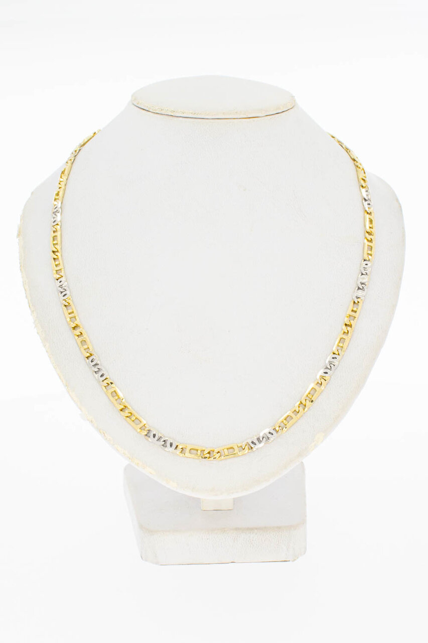 14 Karaat gouden Valkoog schakelketting- 59,5 cm