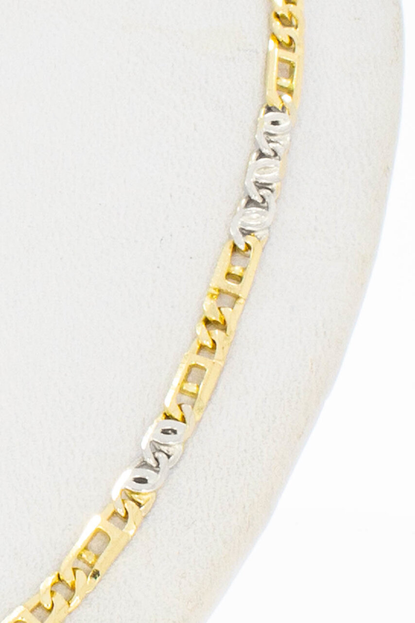 14 Karaat gouden Valkoog schakelketting- 59,5 cm