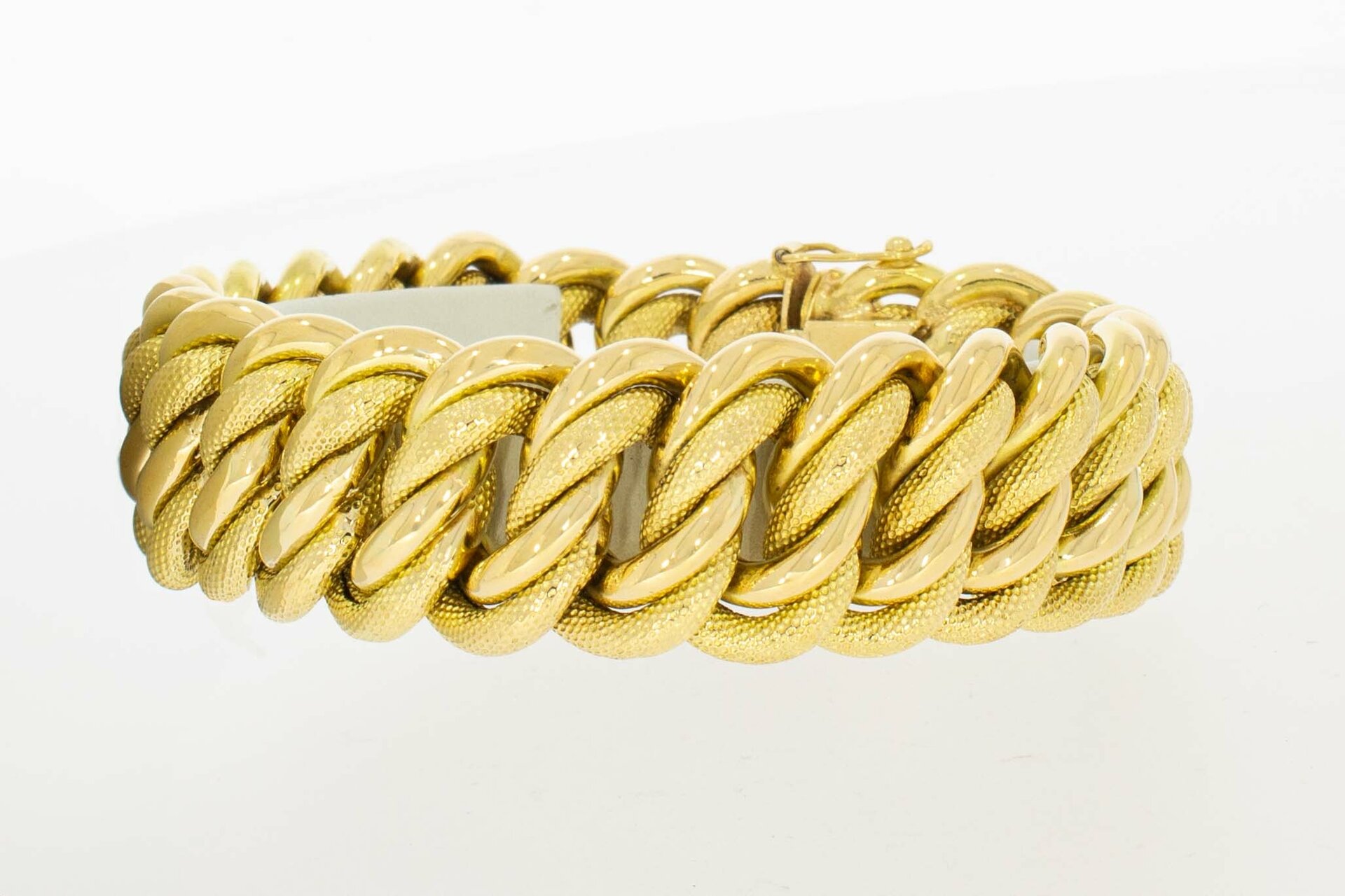 18 karaat gevlochten armband - 21,2 cm