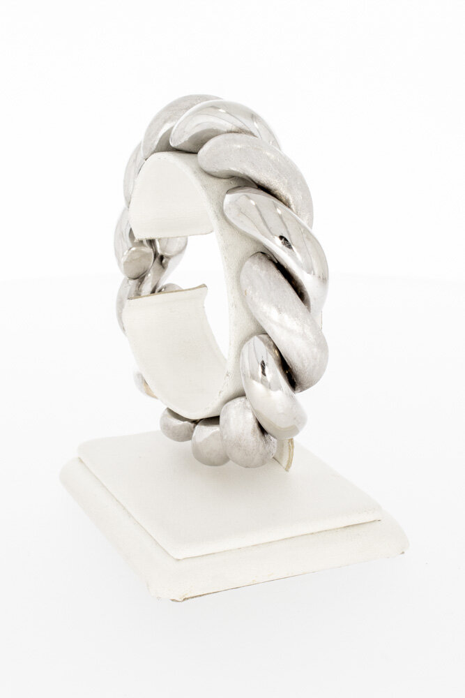 18 Karaat San Marco armband wit goud - 20 cm