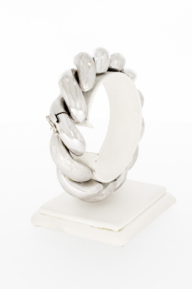 18 Karaat San Marco armband wit goud - 20 cm