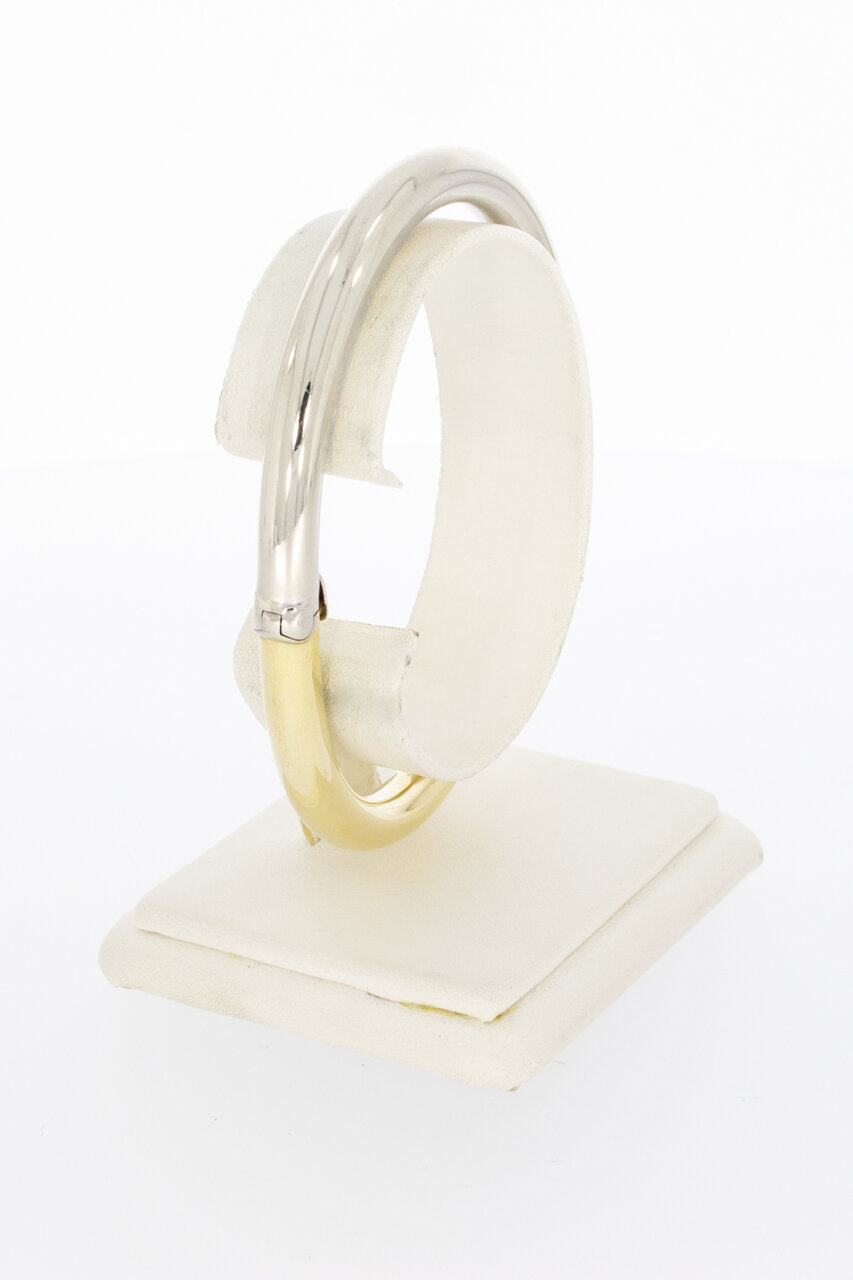 14 karaat bicolor gouden Slavenarmband